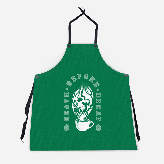 Death Before Decaf-unisex kitchen apron-DCLawrence