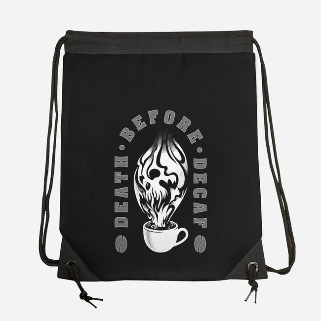 Death Before Decaf-none drawstring bag-DCLawrence