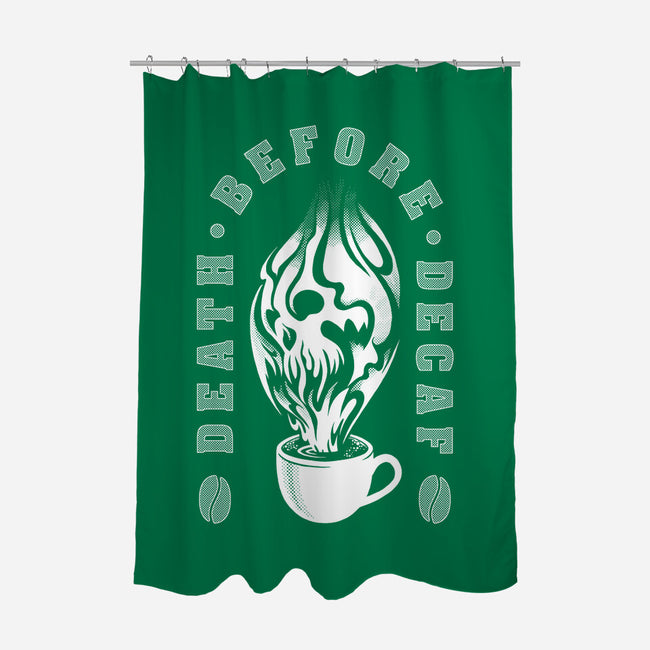 Death Before Decaf-none polyester shower curtain-DCLawrence