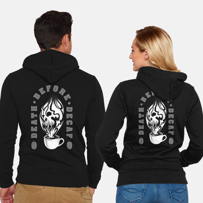 Death Before Decaf-unisex zip-up sweatshirt-DCLawrence
