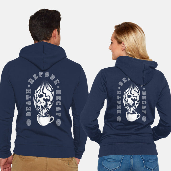 Death Before Decaf-unisex zip-up sweatshirt-DCLawrence