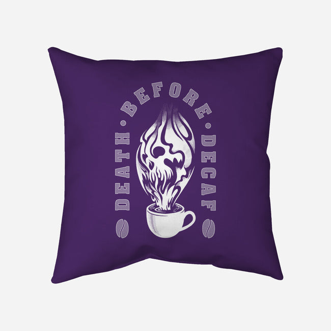 Death Before Decaf-none removable cover w insert throw pillow-DCLawrence