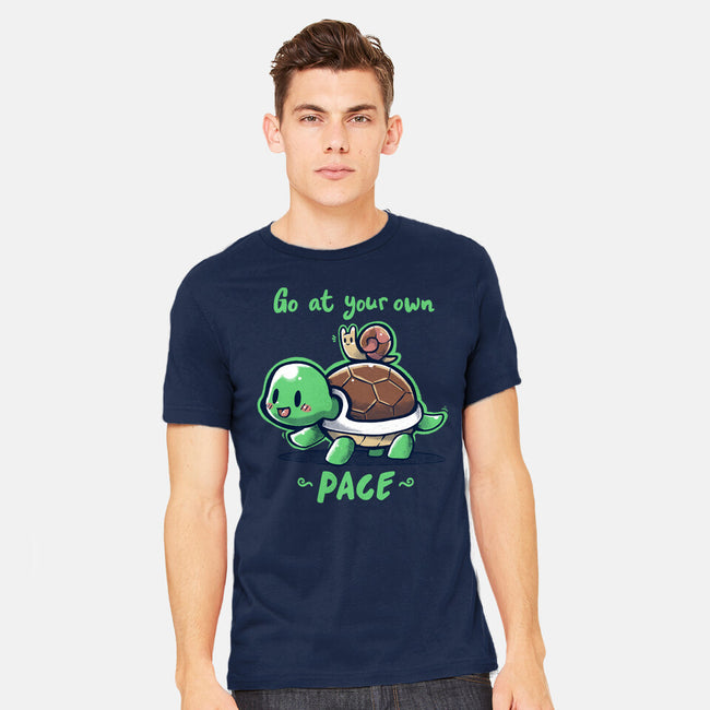 Go At Your Own Pace-mens heavyweight tee-TechraNova