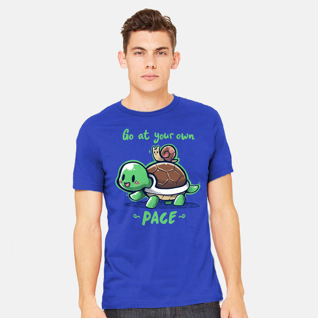 Go At Your Own Pace-mens heavyweight tee-TechraNova