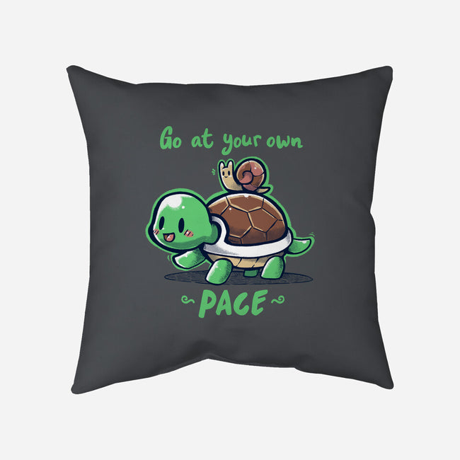 Go At Your Own Pace-none removable cover w insert throw pillow-TechraNova