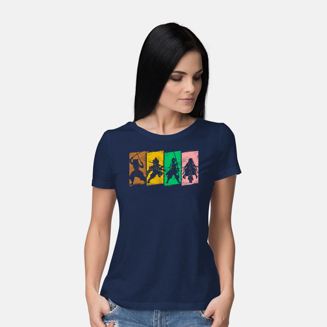Anti Demon Squad-womens basic tee-Rogelio
