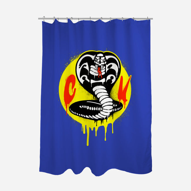 CK Graffiti-none polyester shower curtain-SubBass49