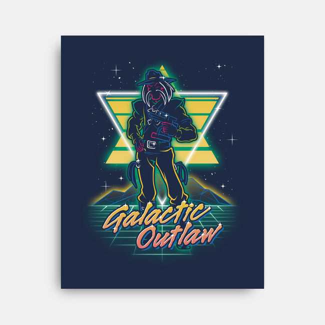 Retro Galactic Outlaw-none stretched canvas-Olipop