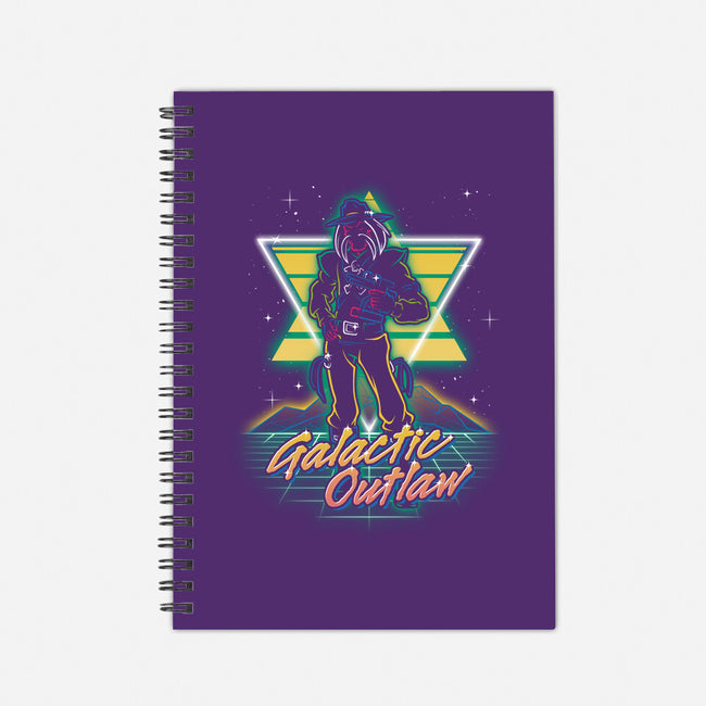 Retro Galactic Outlaw-none dot grid notebook-Olipop