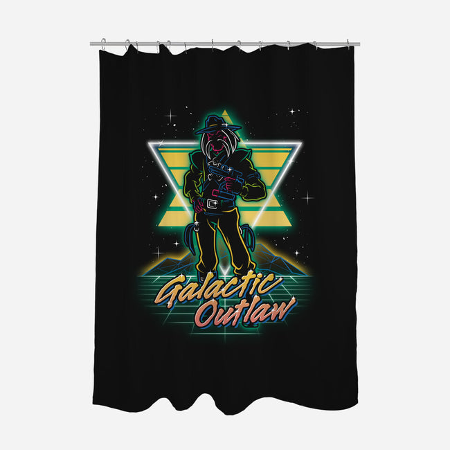 Retro Galactic Outlaw-none polyester shower curtain-Olipop