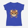 Bear Of Leaves-womens v-neck tee-NemiMakeit
