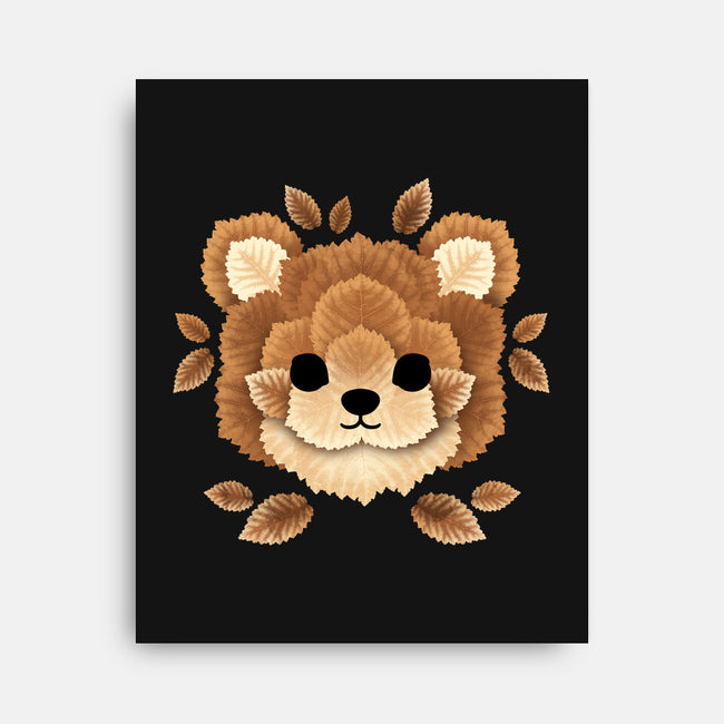 Bear Of Leaves-none stretched canvas-NemiMakeit