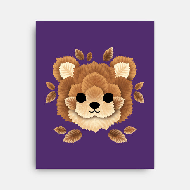 Bear Of Leaves-none stretched canvas-NemiMakeit