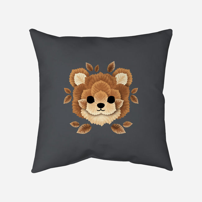 Bear Of Leaves-none removable cover throw pillow-NemiMakeit