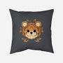 Bear Of Leaves-none removable cover throw pillow-NemiMakeit