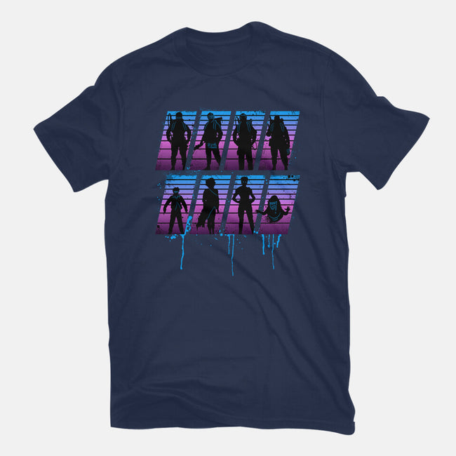 Retro Busters-womens fitted tee-rocketman_art