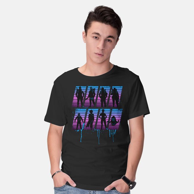 Retro Busters-mens basic tee-rocketman_art