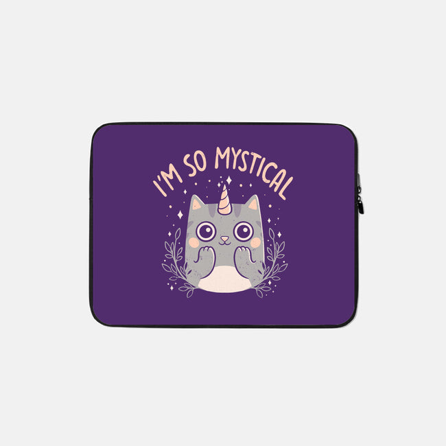 Mystical Kitty-none zippered laptop sleeve-eduely
