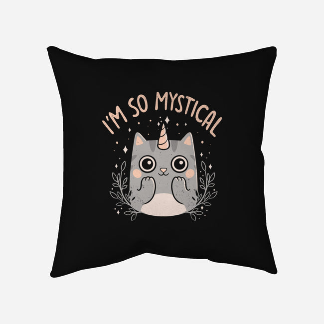 Mystical Kitty-none removable cover w insert throw pillow-eduely