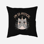 Mystical Kitty-none removable cover w insert throw pillow-eduely