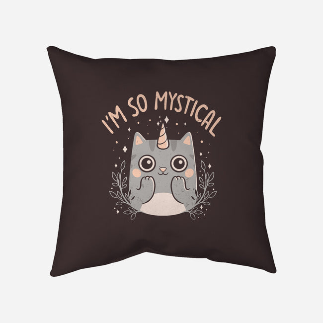 Mystical Kitty-none removable cover w insert throw pillow-eduely