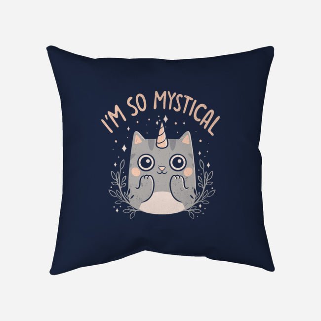 Mystical Kitty-none removable cover w insert throw pillow-eduely