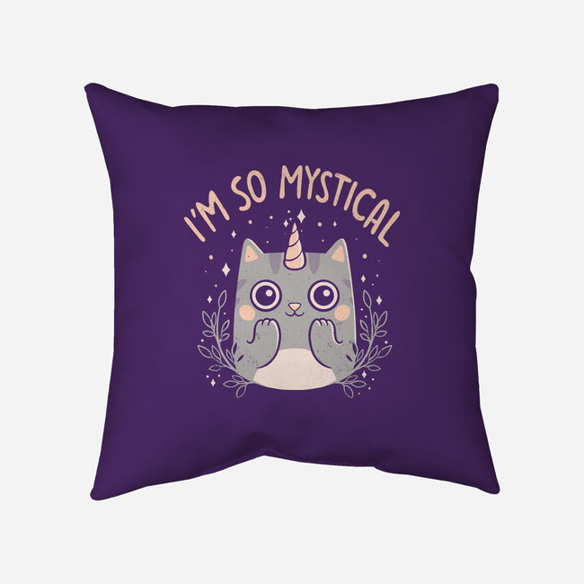 Mystical Kitty-none removable cover w insert throw pillow-eduely