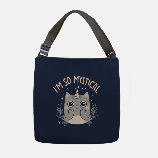 Mystical Kitty-none adjustable tote-eduely