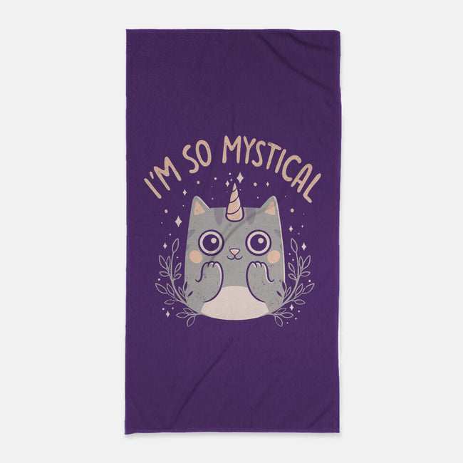 Mystical Kitty-none beach towel-eduely