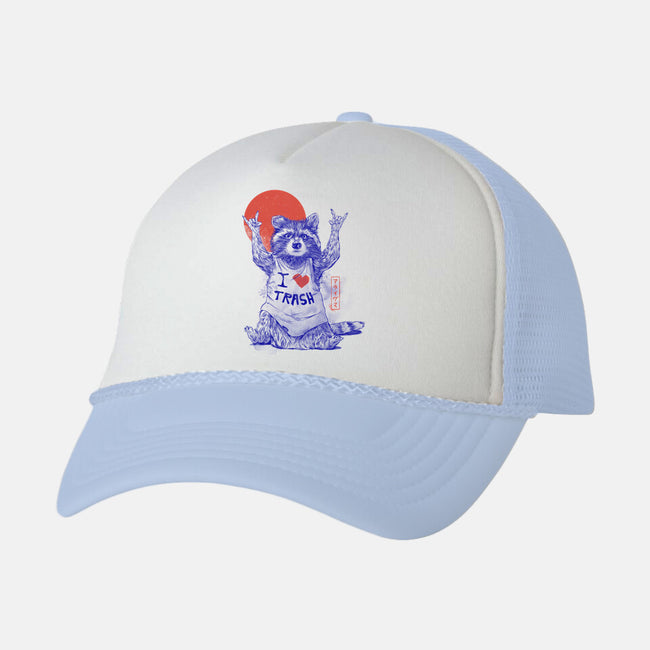 I Love Trash-unisex trucker hat-eduely