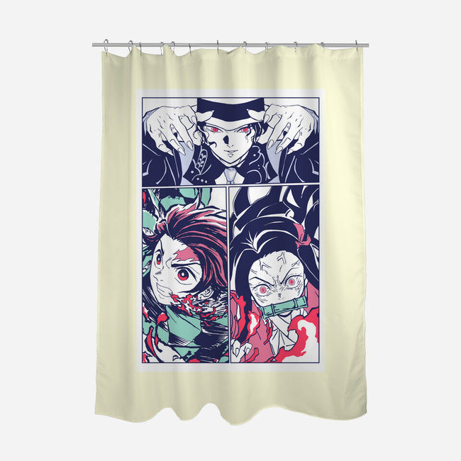 Defeat The Demon-none polyester shower curtain-Jelly89
