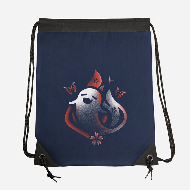 Hu Tao Ghost Pyro Element-none drawstring bag-Logozaste