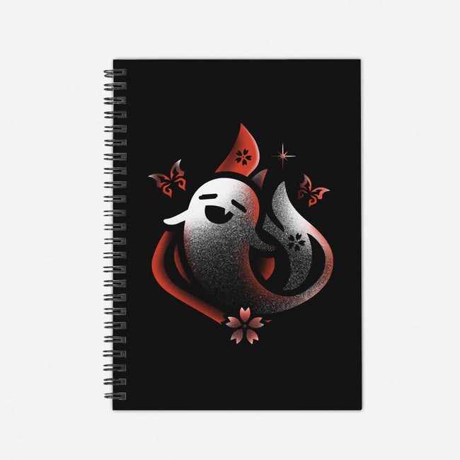Hu Tao Ghost Pyro Element-none dot grid notebook-Logozaste