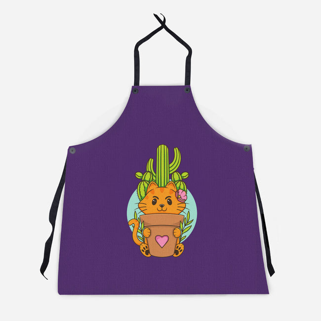 Catus-unisex kitchen apron-Alundrart