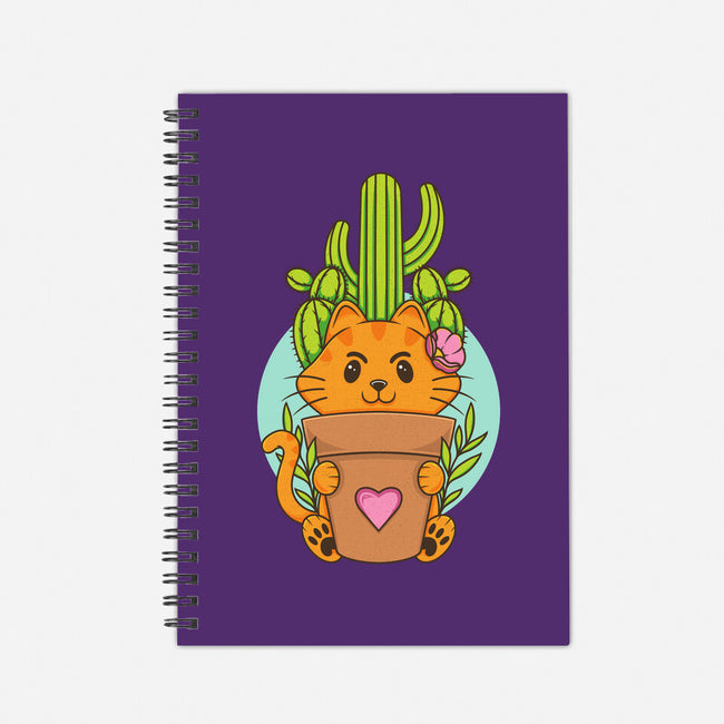 Catus-none dot grid notebook-Alundrart
