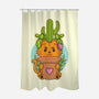 Catus-none polyester shower curtain-Alundrart