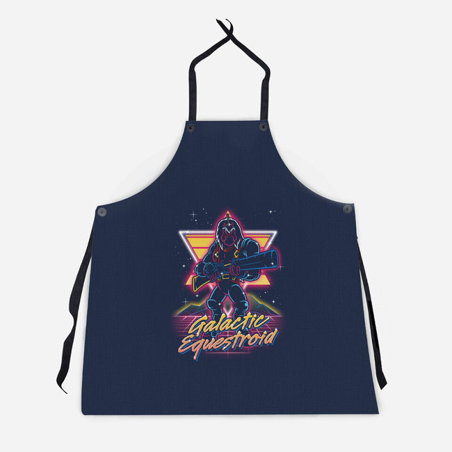 Retro Galactic Equestroid-unisex kitchen apron-Olipop