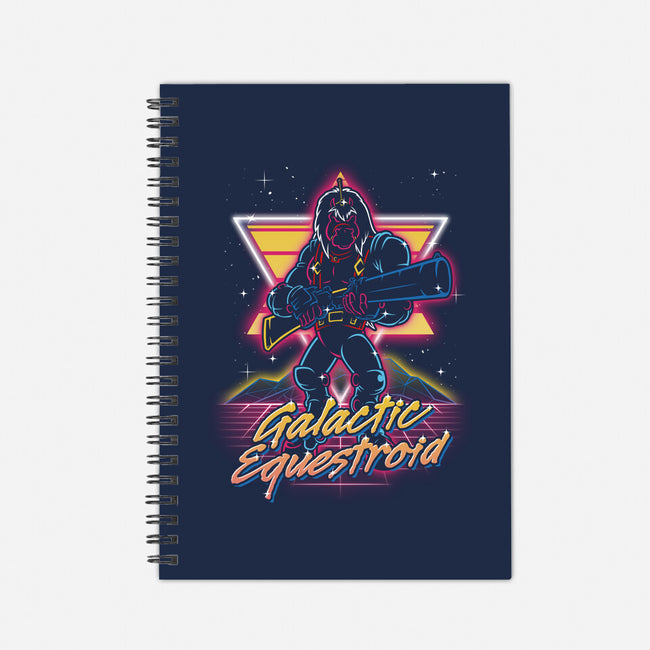 Retro Galactic Equestroid-none dot grid notebook-Olipop
