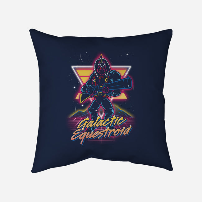 Retro Galactic Equestroid-none removable cover throw pillow-Olipop