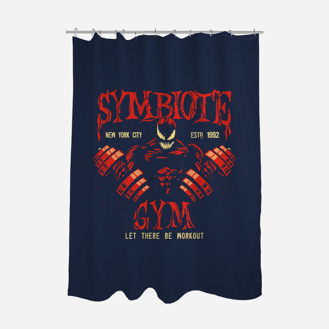 Symbiote Gym-none polyester shower curtain-teesgeex