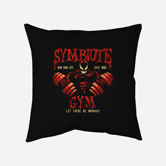 Symbiote Gym-none removable cover w insert throw pillow-teesgeex