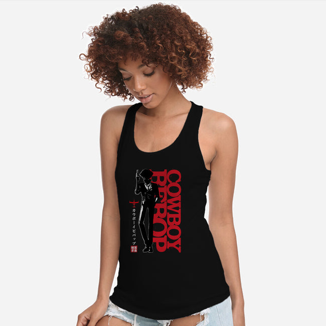Shadow Of A Space Cowboy-womens racerback tank-DrMonekers