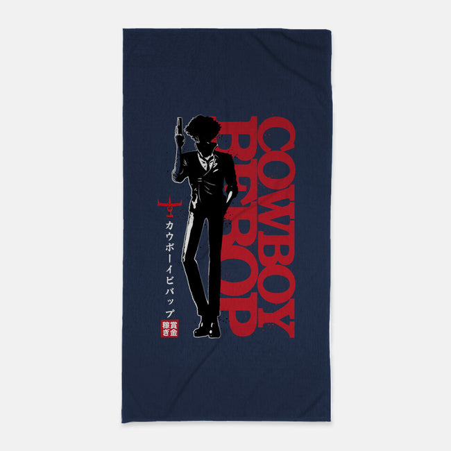 Shadow Of A Space Cowboy-none beach towel-DrMonekers