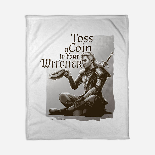 Toss A Coin to Your Witcher-none fleece blanket-daobiwan