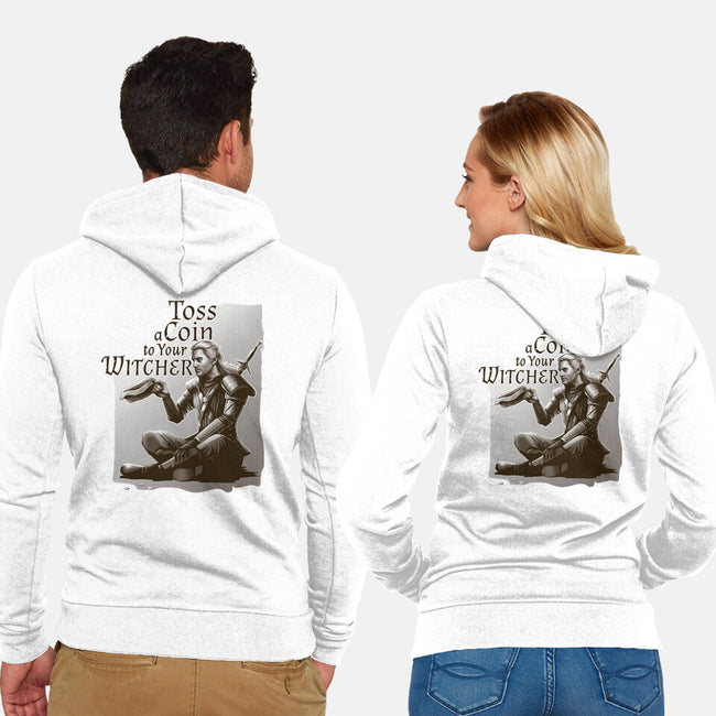 Toss A Coin to Your Witcher-unisex zip-up sweatshirt-daobiwan