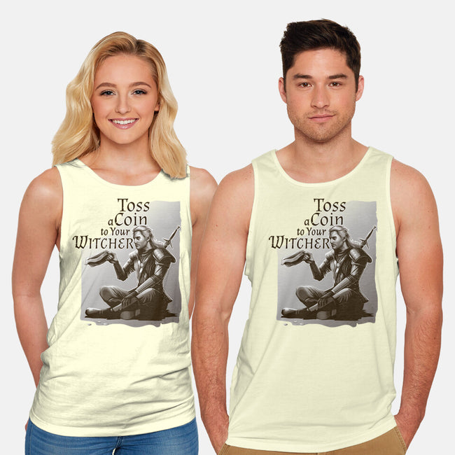 Toss A Coin to Your Witcher-unisex basic tank-daobiwan