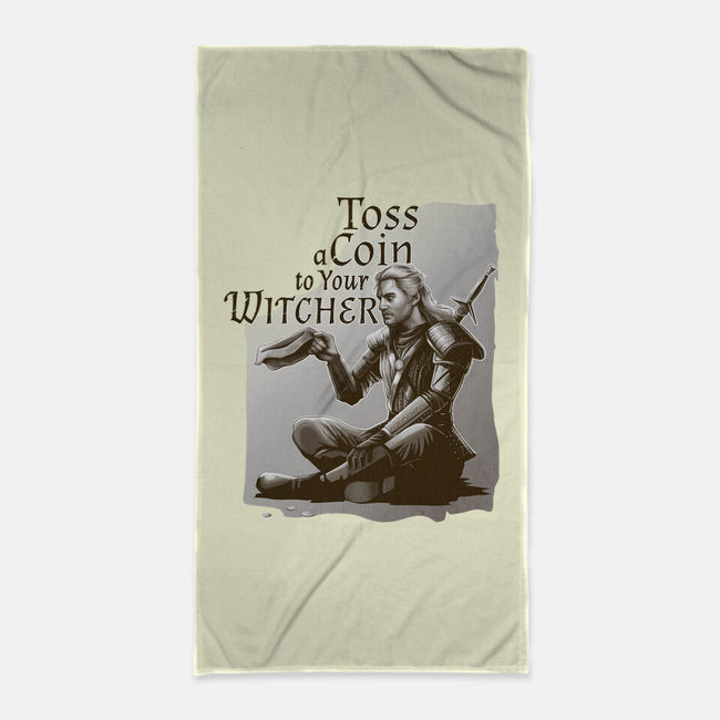 Toss A Coin to Your Witcher-none beach towel-daobiwan