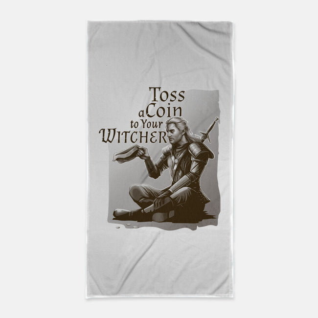 Toss A Coin to Your Witcher-none beach towel-daobiwan