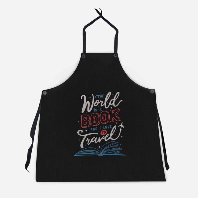 The World Is A Book-unisex kitchen apron-tobefonseca