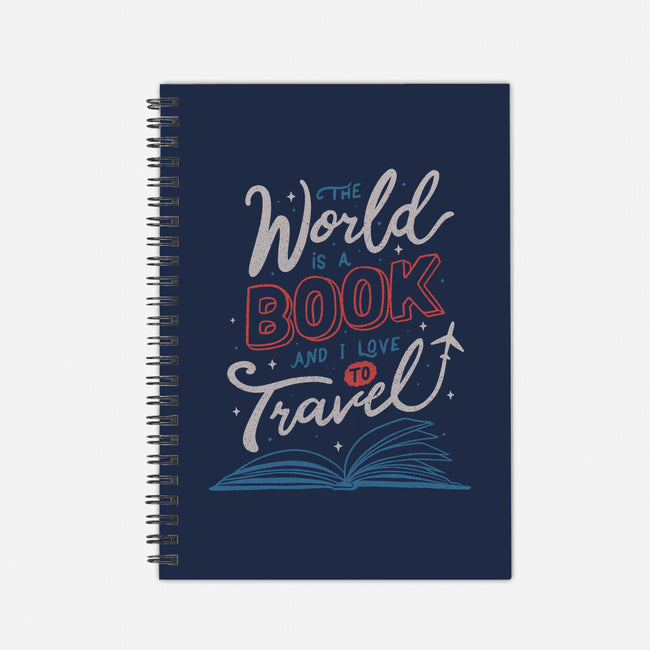 The World Is A Book-none dot grid notebook-tobefonseca